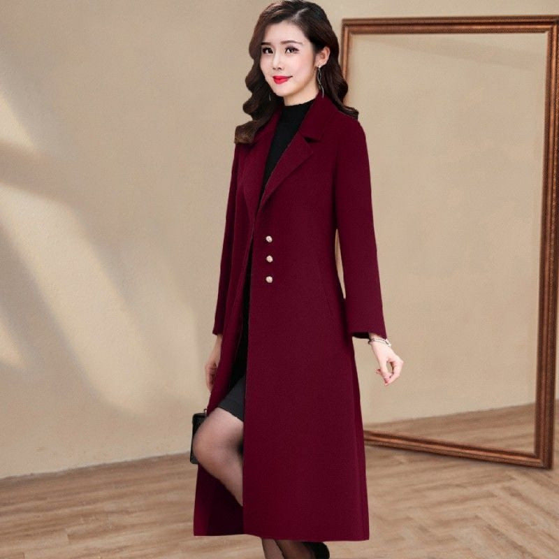Trench-coat en laine pour femme de style occidental