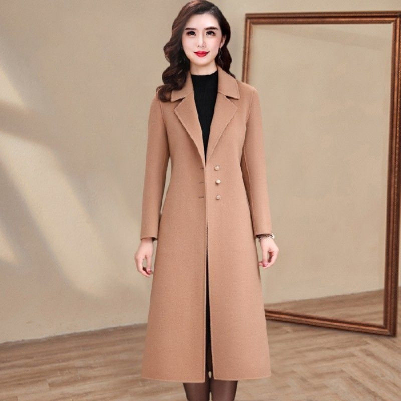 Trench-coat en laine pour femme de style occidental