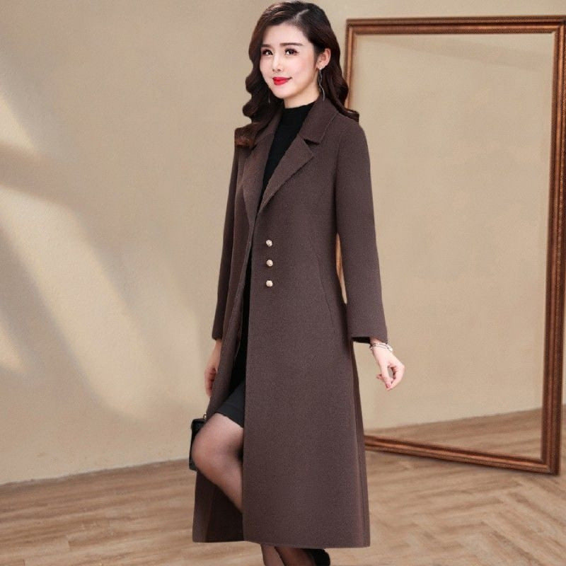 Trench-coat en laine pour femme de style occidental