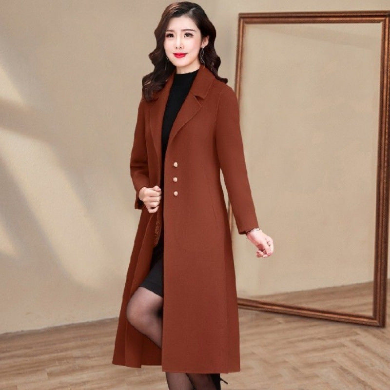Trench-coat en laine pour femme de style occidental
