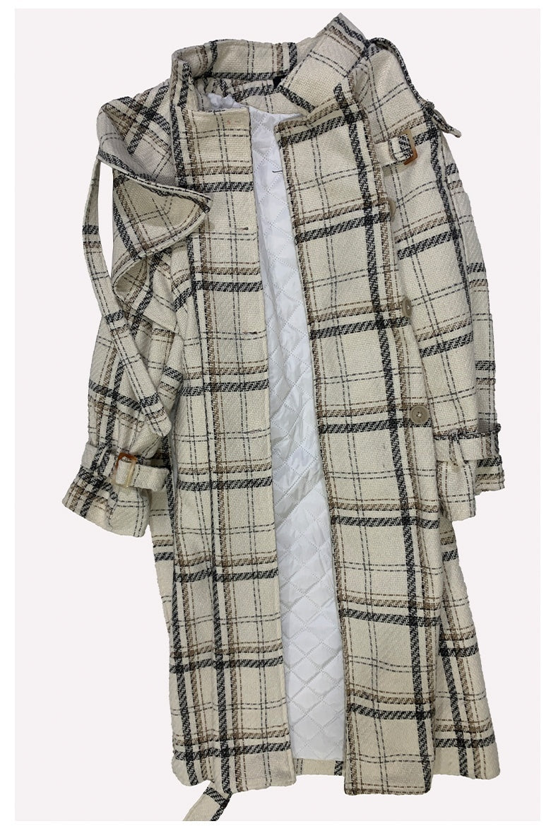 Manteau en laine épais et long pour femme, automne et hiver, de haute qualité