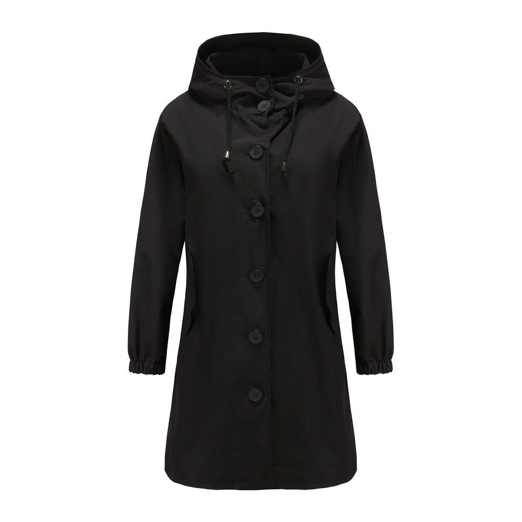 Anorak imperméable et long manteau décontracté pour femme