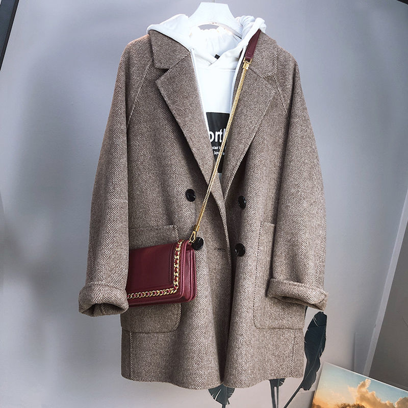 Veste de costume haut de gamme pour femme, ample, épaisse et amincissante