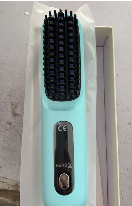 Peigne à cheveux lisses 2 en 1, brosse lissante sans fil, chauffage rapide, boucleur chauffant portable, chargement USB