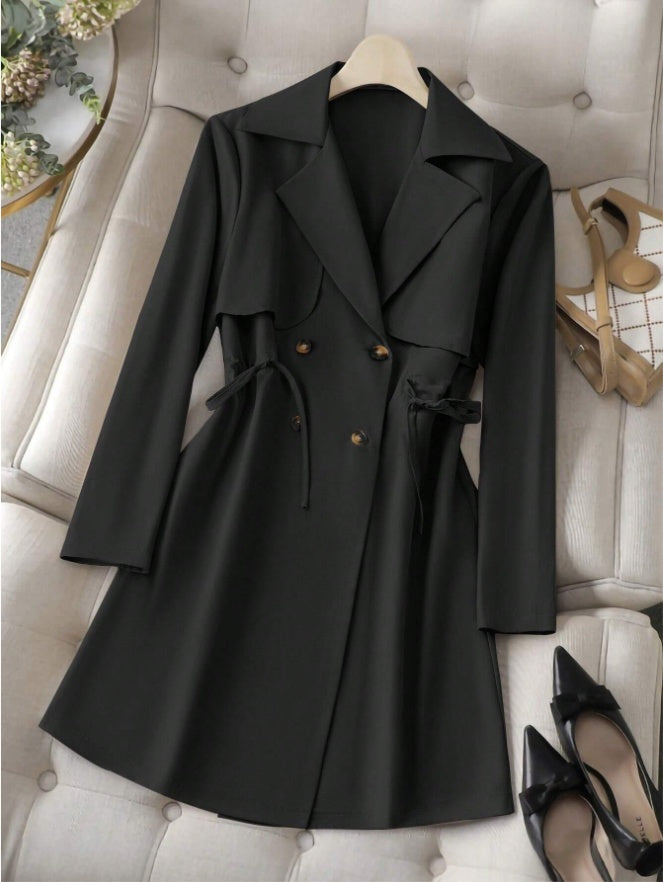 Coupe-vent pour femme avec cordon de serrage à la taille