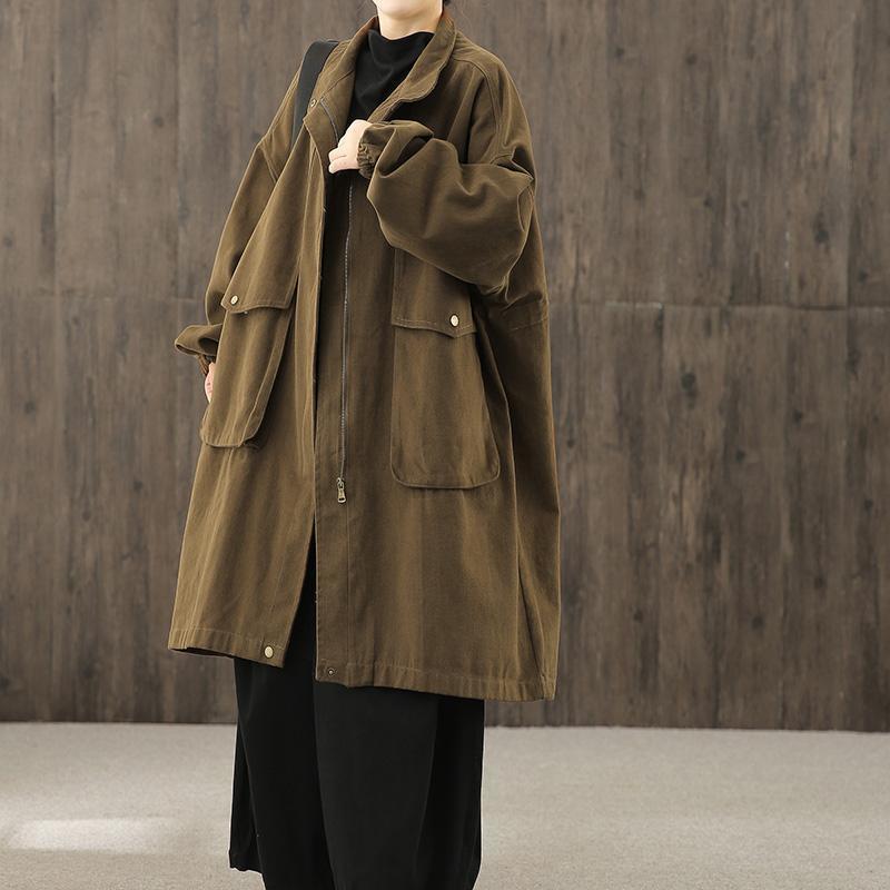 Veste de travail ample grande taille coupe-vent pour femme à manches longues