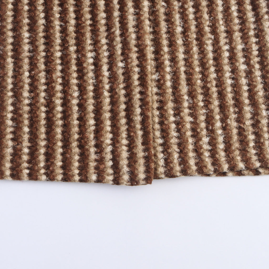 Manteau large en laine rayée de style britannique pour femme, automne et hiver