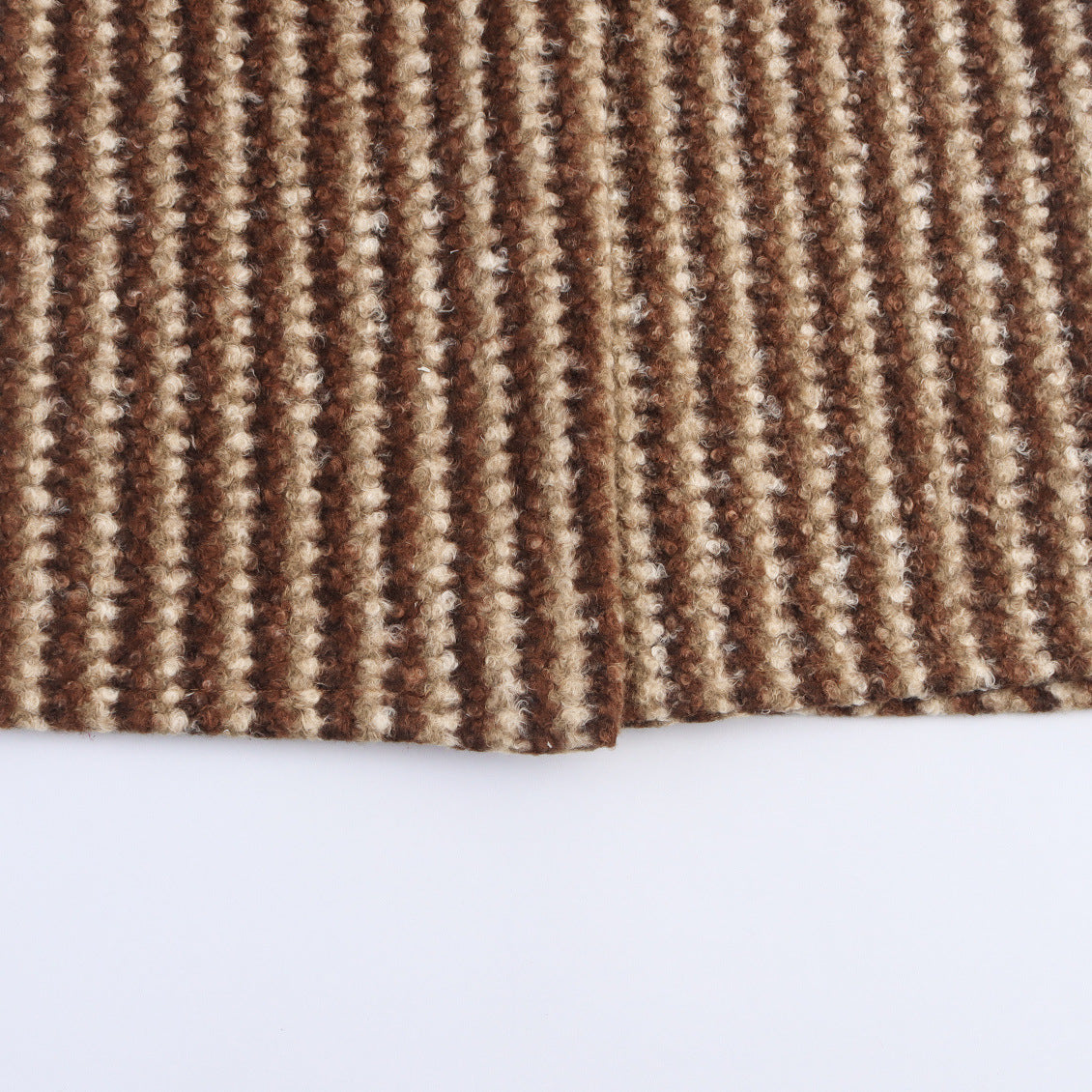 Manteau large en laine rayée de style britannique pour femme, automne et hiver