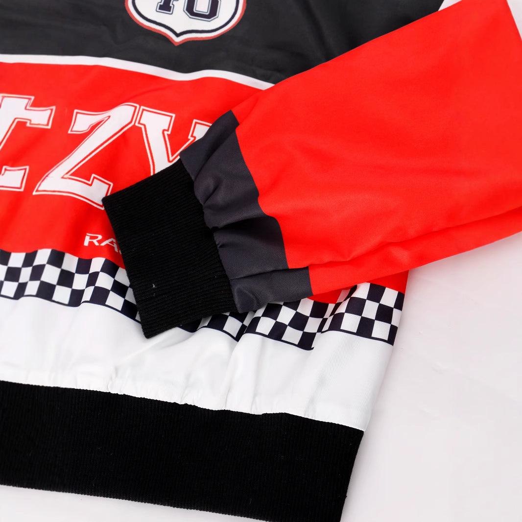 Veste courte décontractée à fermeture éclair pour femme