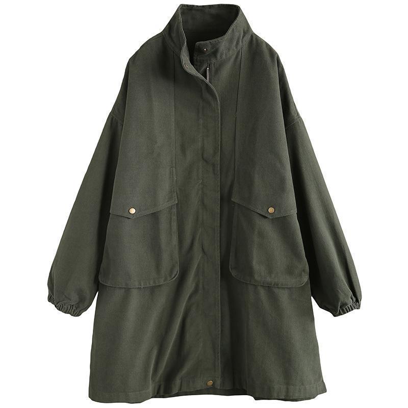 Veste de travail ample grande taille coupe-vent pour femme à manches longues