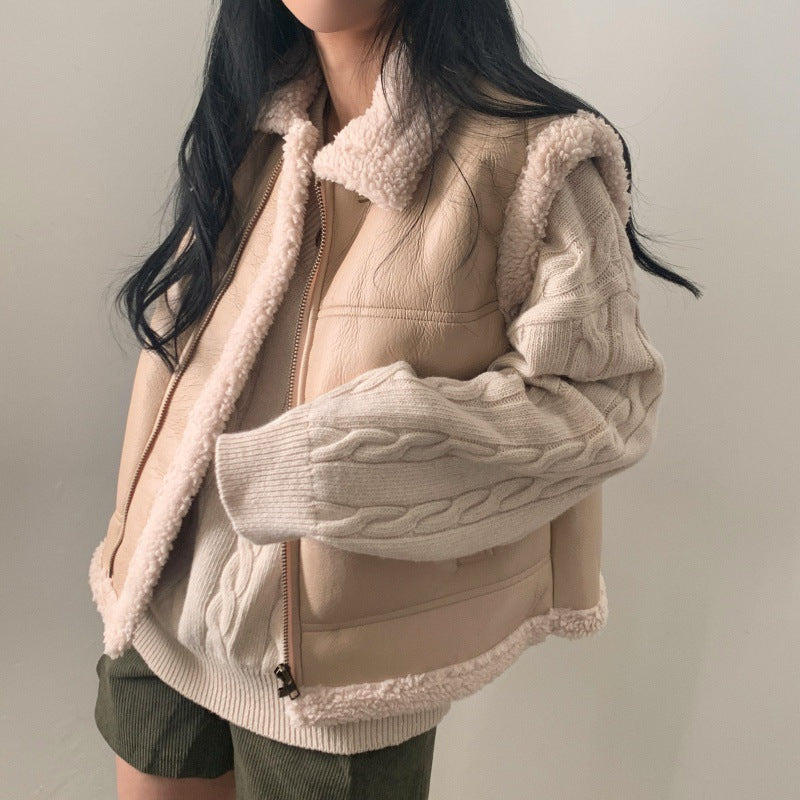 Veste sans manches zippée pour femme