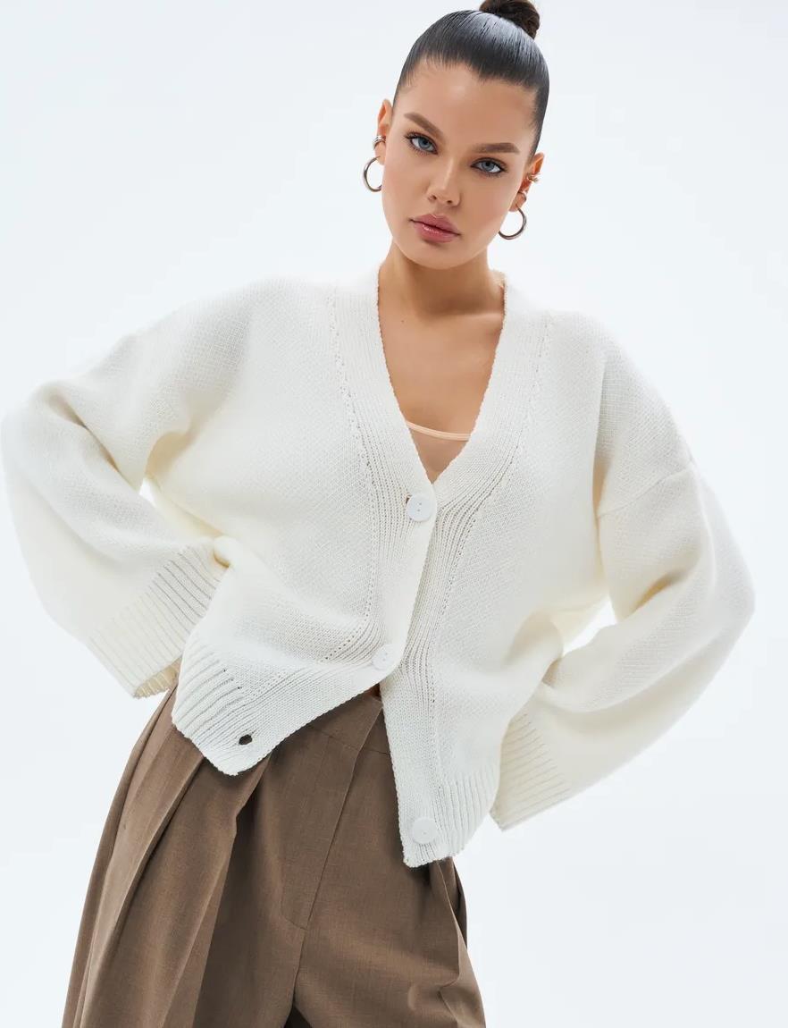 Cardigan en tricot épais et manteau ample