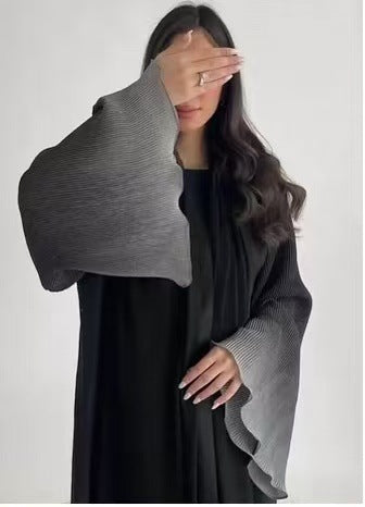 Cardigan élégant et tendance à long châle plissé pour femme