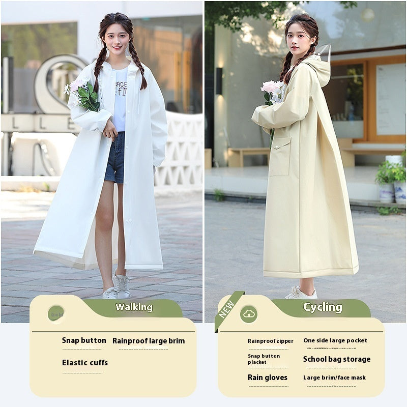 Imperméable Femme Batterie Électrique Moto Vêtements d'Extérieur Simple