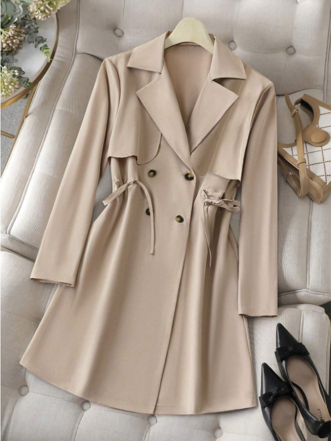 Coupe-vent pour femme avec cordon de serrage à la taille