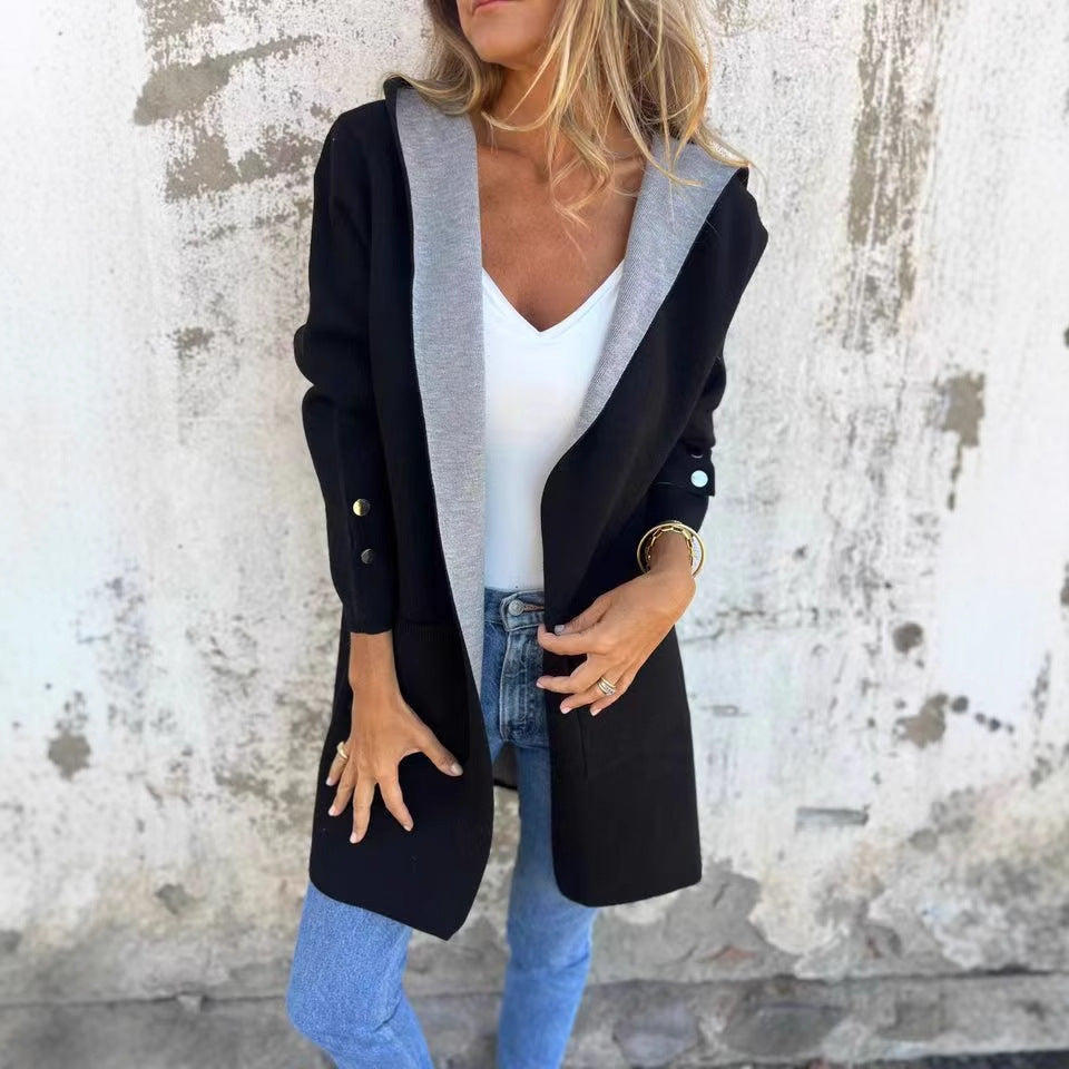 Pull décontracté à capuche pour femme, style européen et américain, nouvelle collection printemps-été